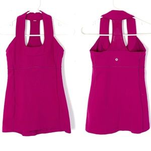 Lululemon Scoop Neck Tank Top Luon Raspberry Women